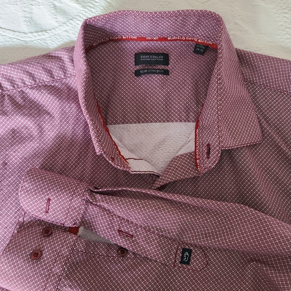 Buffalo David button mens shirt